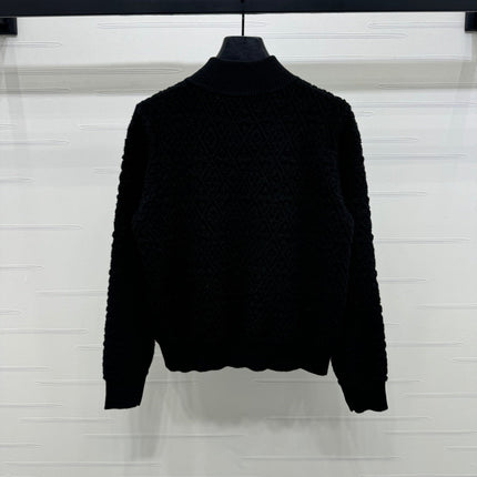 LV ZIP-UP LONG-SLEEVE KNIT CARDIGAN 274961