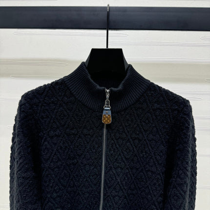LV ZIP-UP LONG-SLEEVE KNIT CARDIGAN 274961