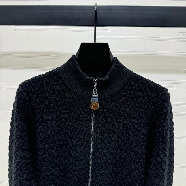 LV ZIP-UP LONG-SLEEVE KNIT CARDIGAN 274961