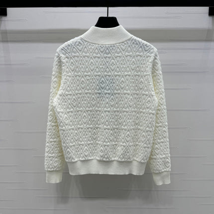 LV ZIP-UP LONG-SLEEVE KNIT CARDIGAN 274960
