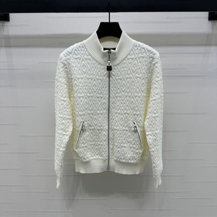 LV ZIP-UP LONG-SLEEVE KNIT CARDIGAN 274960