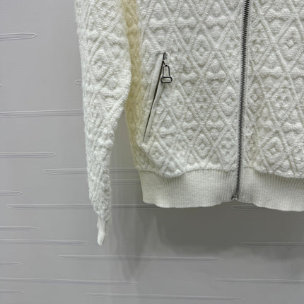 LV ZIP-UP LONG-SLEEVE KNIT CARDIGAN 274960