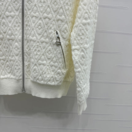 LV ZIP-UP LONG-SLEEVE KNIT CARDIGAN 274960