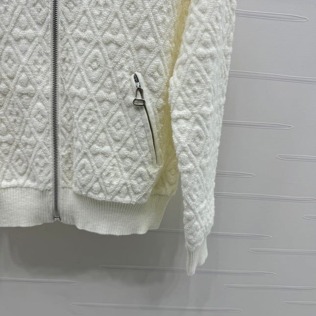 LV ZIP-UP LONG-SLEEVE KNIT CARDIGAN 274960