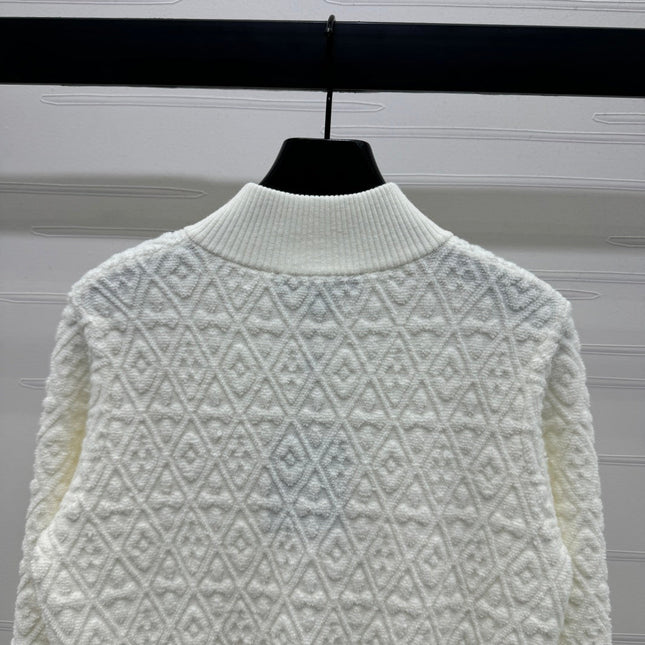 LV ZIP-UP LONG-SLEEVE KNIT CARDIGAN 274960