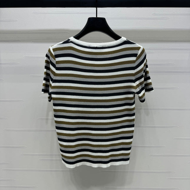 MIUMIU SHORT-SLEEVE KNIT CARDIGAN 274944