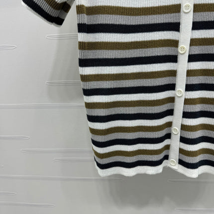 MIUMIU SHORT-SLEEVE KNIT CARDIGAN 274944