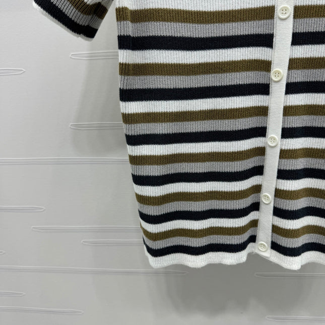 MIUMIU SHORT-SLEEVE KNIT CARDIGAN 274944