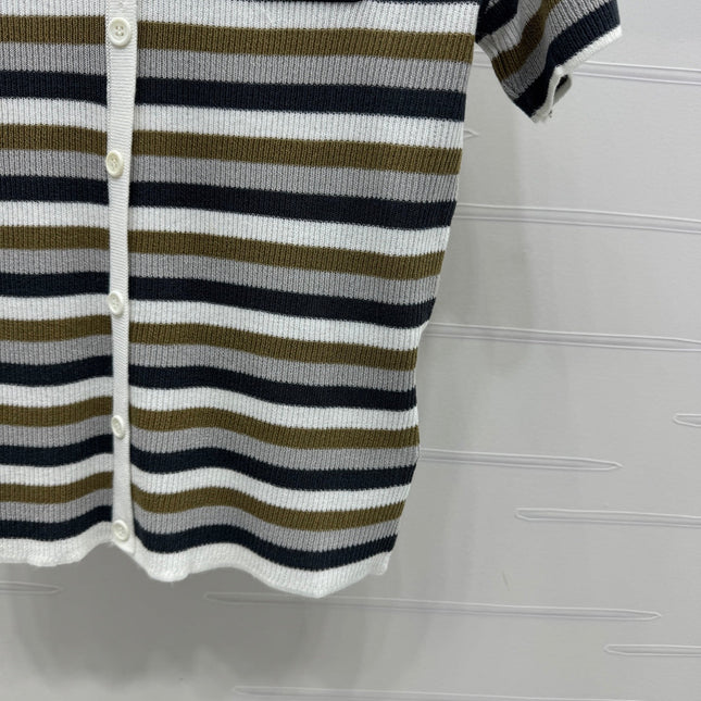 MIUMIU SHORT-SLEEVE KNIT CARDIGAN 274944