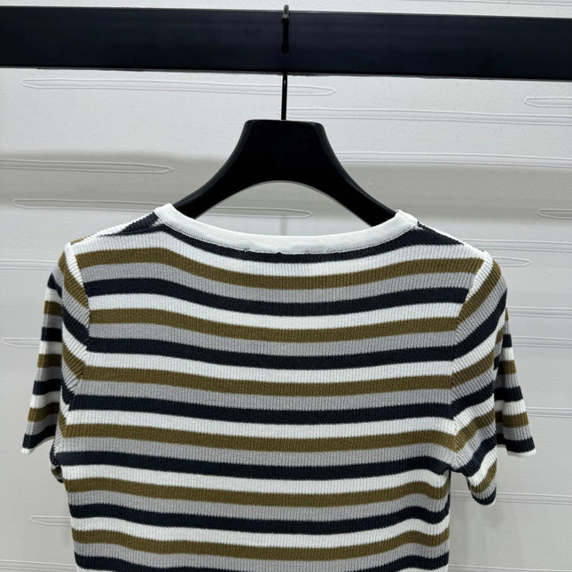 MIUMIU SHORT-SLEEVE KNIT CARDIGAN 274944