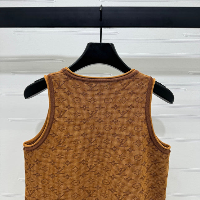 LV ROUND-NECK KNITTED SLEEVELESS VEST 274937