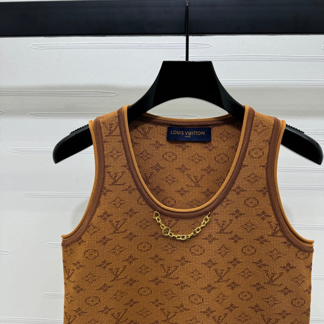 LV ROUND-NECK KNITTED SLEEVELESS VEST 274937