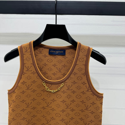 LV ROUND-NECK KNITTED SLEEVELESS VEST 274937
