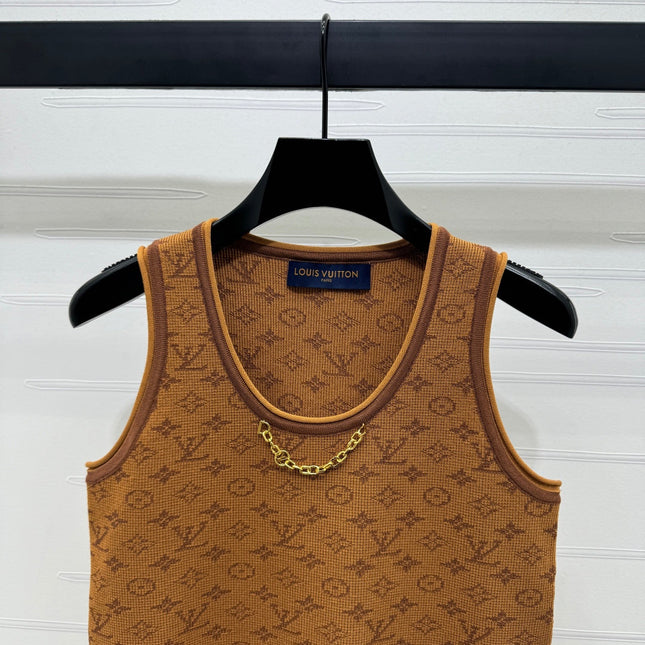 LV ROUND-NECK KNITTED SLEEVELESS VEST 274937