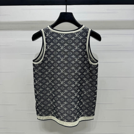 LV ROUND-NECK KNITTED SLEEVELESS VEST 274936