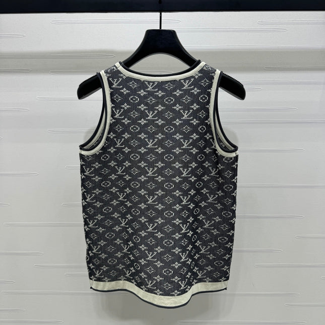 LV ROUND-NECK KNITTED SLEEVELESS VEST 274936