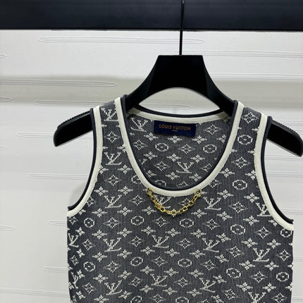 LV ROUND-NECK KNITTED SLEEVELESS VEST 274936