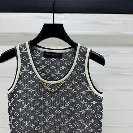LV ROUND-NECK KNITTED SLEEVELESS VEST 274936