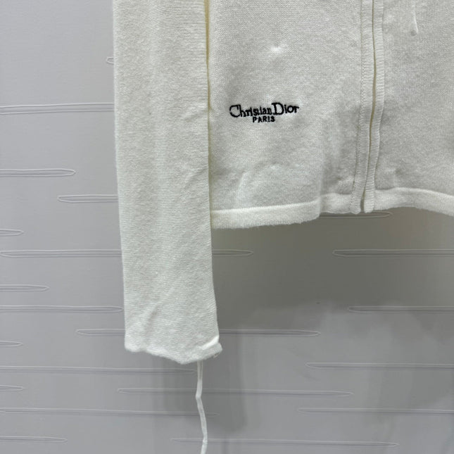 DIOR HOODED LONG-SLEEVE CARDIGAN 274929