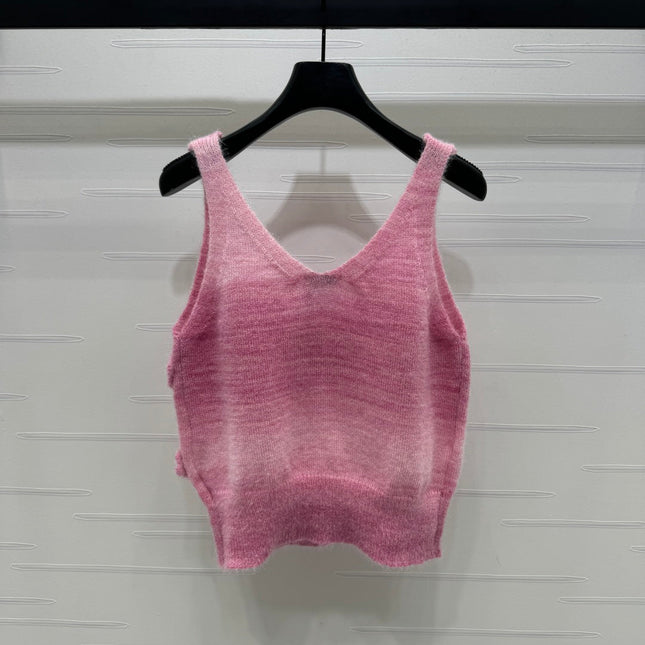 MIUMIU KNIT VEST WITH 3D FLORAL DETAILS 274890