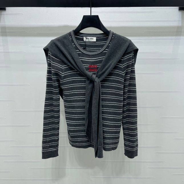 MIUMIU COWL NECK KNITTED SWEATER STYLE 480