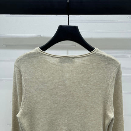 MIUMIU KNITTED LONG SLEEVE TOP STYLE 484