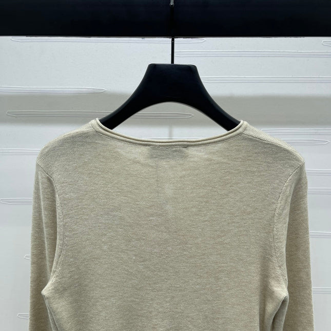 MIUMIU KNITTED LONG SLEEVE TOP STYLE 484