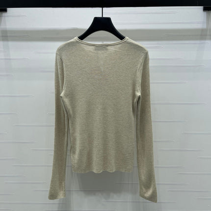 MIUMIU KNITTED LONG SLEEVE TOP STYLE 484