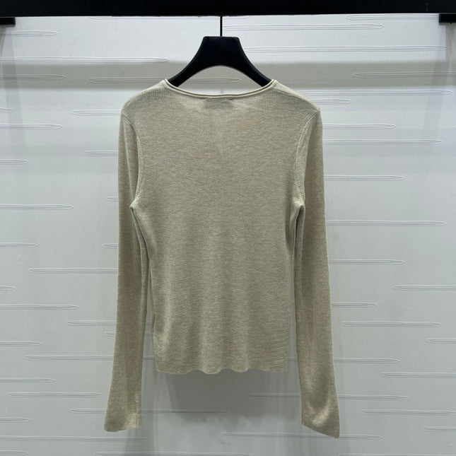 MIUMIU KNITTED LONG SLEEVE TOP STYLE 484