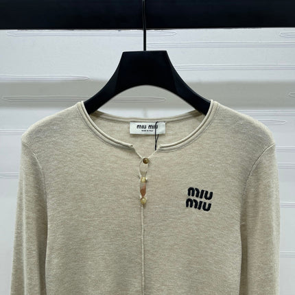 MIUMIU KNITTED LONG SLEEVE TOP STYLE 484