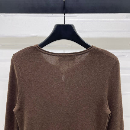 MIUMIU KNITTED LONG SLEEVE TOP STYLE 483