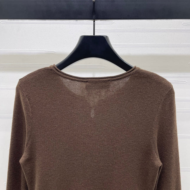 MIUMIU KNITTED LONG SLEEVE TOP STYLE 483
