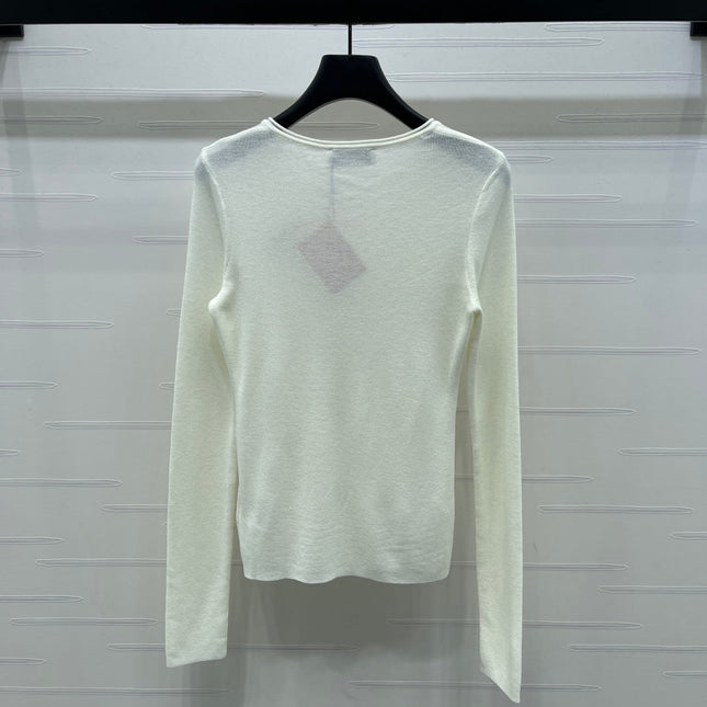 MIUMIU KNITTED LONG SLEEVE TOP STYLE 482
