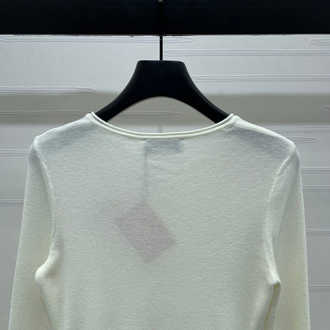 MIUMIU KNITTED LONG SLEEVE TOP STYLE 482