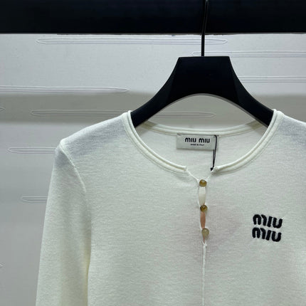 MIUMIU KNITTED LONG SLEEVE TOP STYLE 482