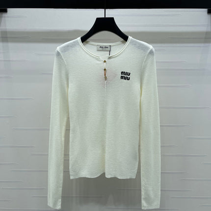 MIUMIU KNITTED LONG SLEEVE TOP STYLE 482