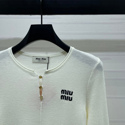 MIUMIU KNITTED LONG SLEEVE TOP STYLE 482