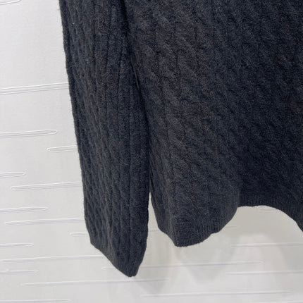 MIUMIU HALF-ZIP KNITTED PULLOVER WITH COLLAR STYLE 486