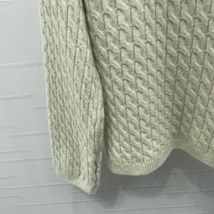 MIUMIU HALF-ZIP KNITTED PULLOVER WITH COLLAR STYLE 485