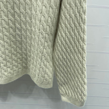 MIUMIU HALF-ZIP KNITTED PULLOVER WITH COLLAR STYLE 485
