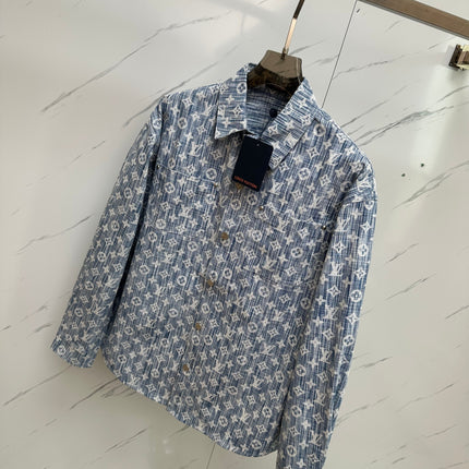 LV SHIRT JACKET IN BLUE MONOGRAM WASHED DENIM 238932