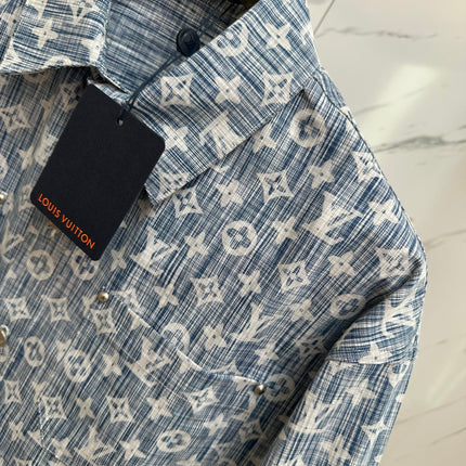 LV SHIRT JACKET IN BLUE MONOGRAM WASHED DENIM 238932