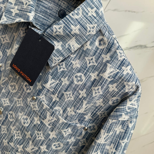 LV SHIRT JACKET IN BLUE MONOGRAM WASHED DENIM 238932