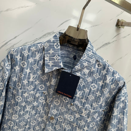 LV SHIRT JACKET IN BLUE MONOGRAM WASHED DENIM 238932