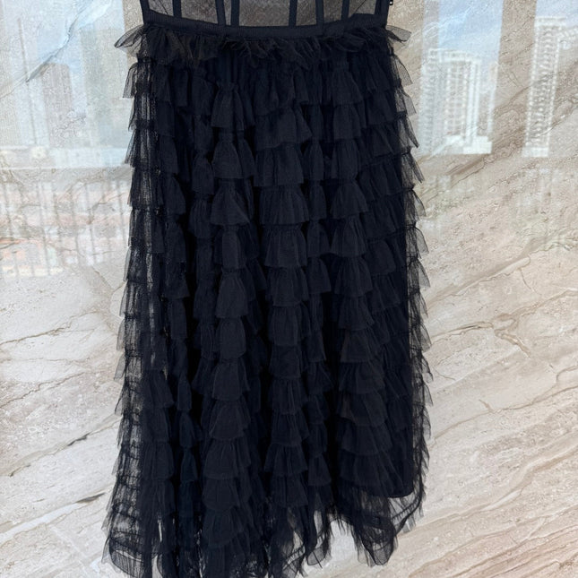 DIOR 25S MESH MAXI SKIRT STYLE 011