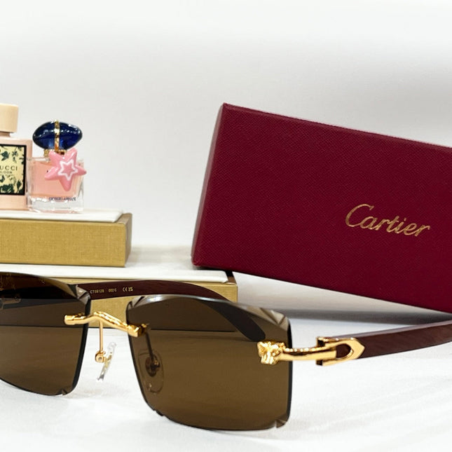 C DE RIMLESS RECTANGULAR FRAME SUNGLASSES CT0612S IN METAL