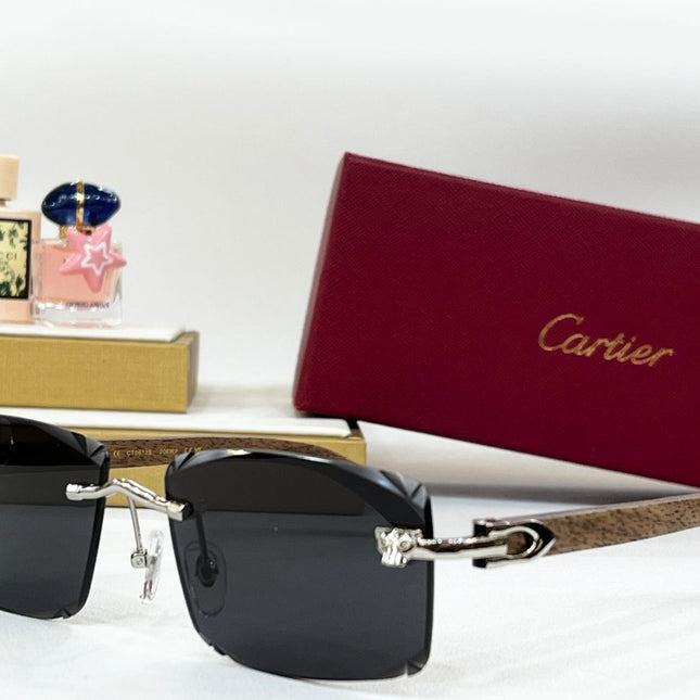 C DE RIMLESS RECTANGULAR FRAME SUNGLASSES CT0612S IN METAL