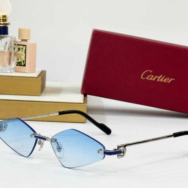 C DE RIMLESS ANGULAR FRAME SUNGLASSES CT0695 IN METAL