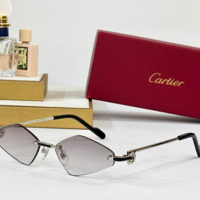 C DE RIMLESS ANGULAR FRAME SUNGLASSES CT0695 IN METAL