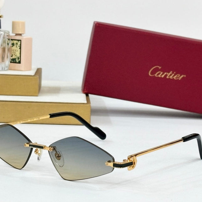 C DE RIMLESS ANGULAR FRAME SUNGLASSES CT0695 IN METAL